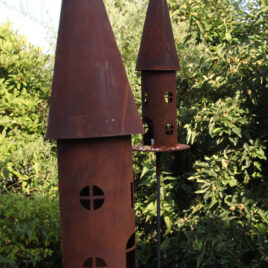 Gartenstecker, Vogelhaus ohne Stab, H 43cm und 63 cm
